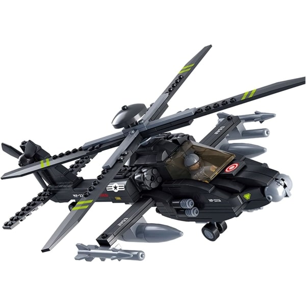 TG Militære blokke Army Bricks Legetøj - Ah-64 Apache Helikopter