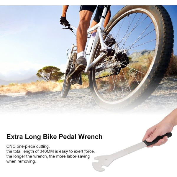 Galaxy Pedal Wrench CNC End Cap 2-Head Cutting Brug en cykelpedal Wrench med 15 mm åbning