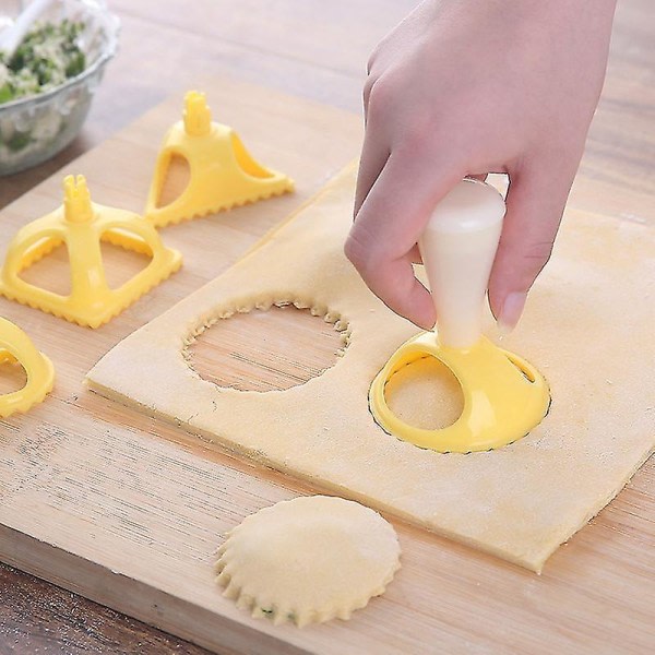 1. Ravioli St?mpel Sett Ravioli Maker Cutter St?mpel Pasta Maker Form Pasta Cutter Sett med håndtag