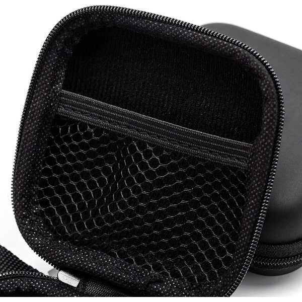 Hard Case til Bluetooth Headset, Universal Høretelefon Opbevaringsboks, Sort, 8x8x3.6cm, 1 Styk