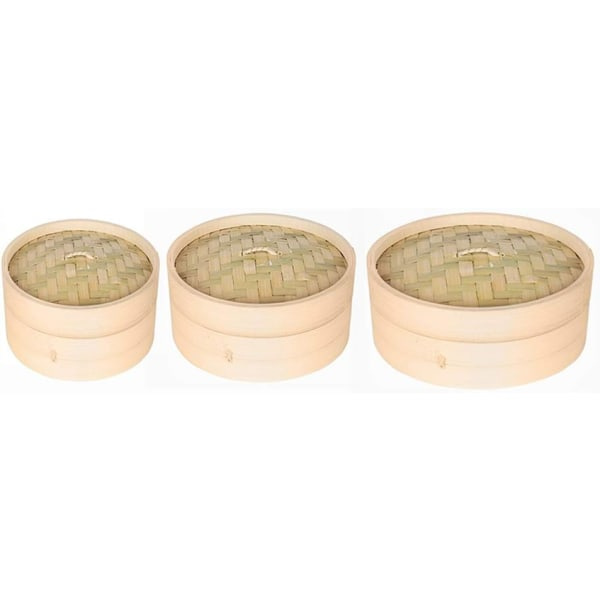 Kinesiska dumplings ångkokare i bambu, bambu korg spis set