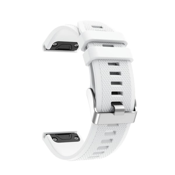 Silikonarmbånd Hvid med mønster til Garmin Fenix ​​5/5Pro/6/6Pro Hvid