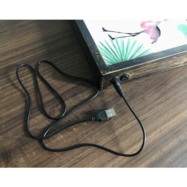 Jul Flamingo Foto Ram Vegglampe Rustik Ramme Lampe Led Jul Halloween (Rosa Flamingo)