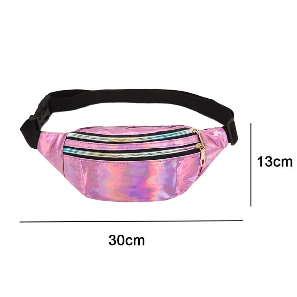 TG Midjeväska för Kvinnor Festival Party Rave Glittrande Fanny Pack Lila