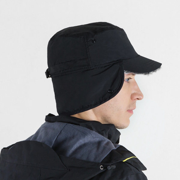 Vinterhat - Vinterhat til mænd - Vinterhat med øreklapper - med skygge - med øreklapper - Skihat - Koldt vejr - Trapperhat