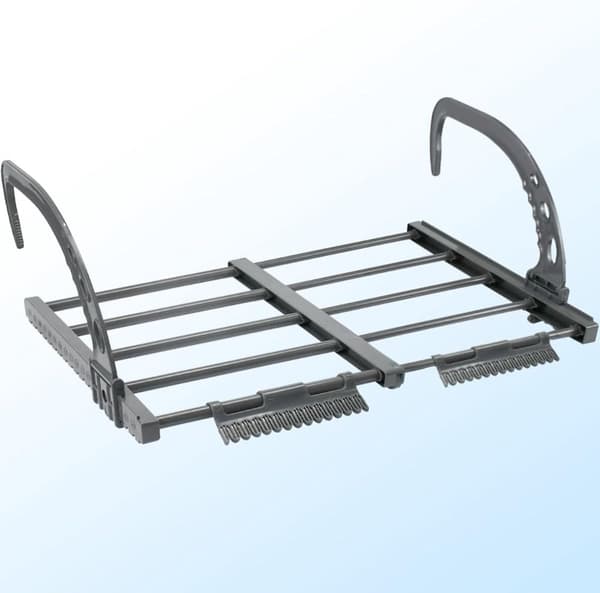 Vikbar torkställning i kolstål 32-55cm – för element/hängande/balkong