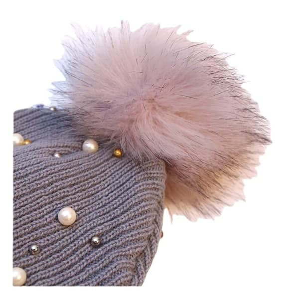 Hatt for kvinner Pearl strikket hatt NAVY - Perfekt