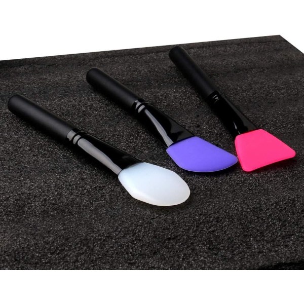 Galaxy 3-pack maskborstar, sminkborstar og silikon, værktøj til påføring af lera i ansigtet