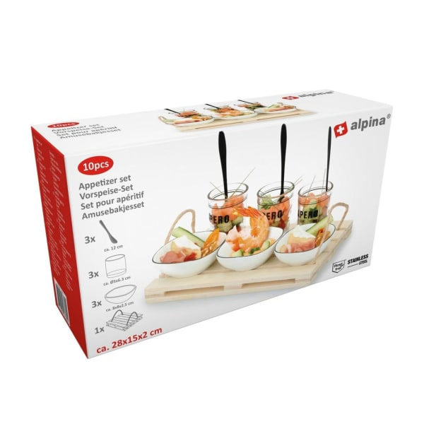 TG Serveringsset för Snacks och Smårätter - 10 Delar Multifärg