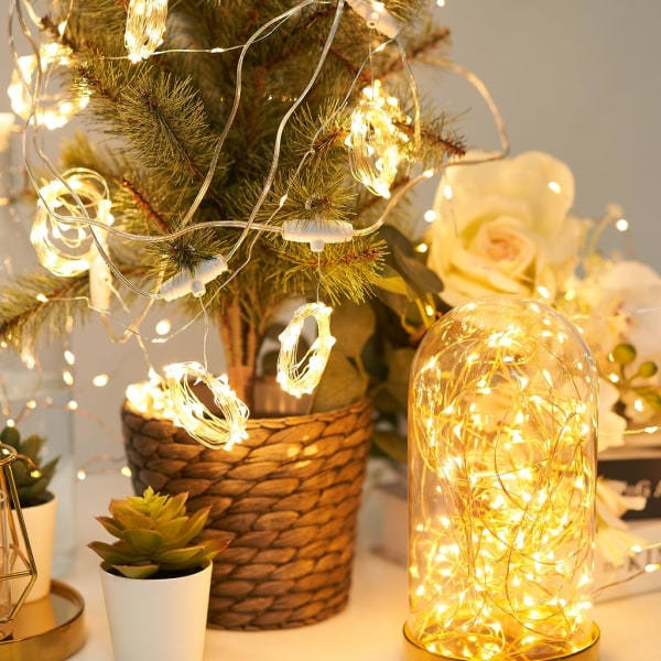 LED Fe-lys Gardin Lysdekoration Varmt Hvid