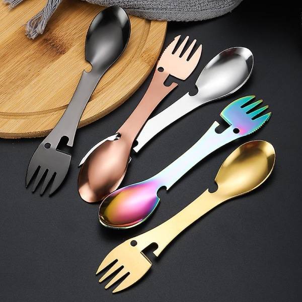 Utomhusöverlevnadsverktyg 5 i 1 Camping Multifunktionell EDC-kit Praktisk