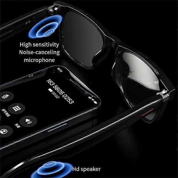 E13-C Bluetooth Smart Briller Trådløse Musik Høretelefon Solbriller (CE-certificeret)