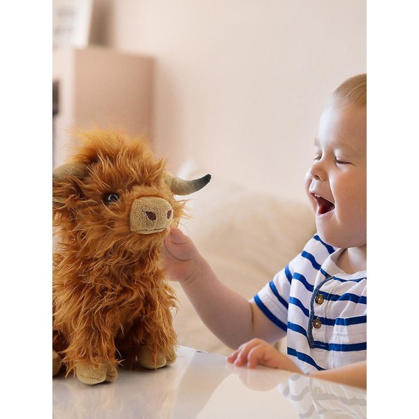 25 cm Highland Cow Skotsk Höglands Nötkreatur Plyschleksak