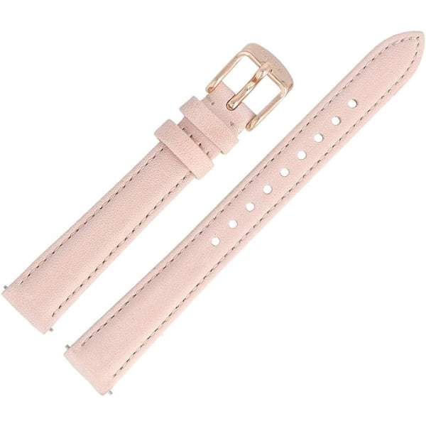 Klockarmband i läder - Rosa - 14 mm