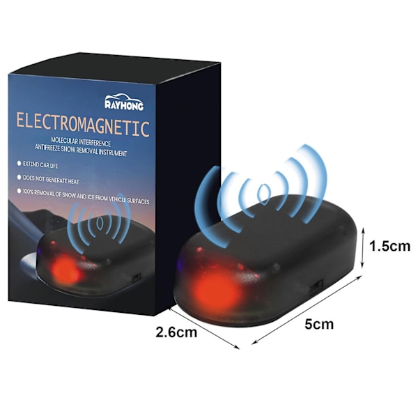 2 stk Isvarmer Bærbar Mini Universal SUV Lastebil Bil Vindusglass Vinter Elektromagnetisk Molekylær Interferens Frostbeskyttelse