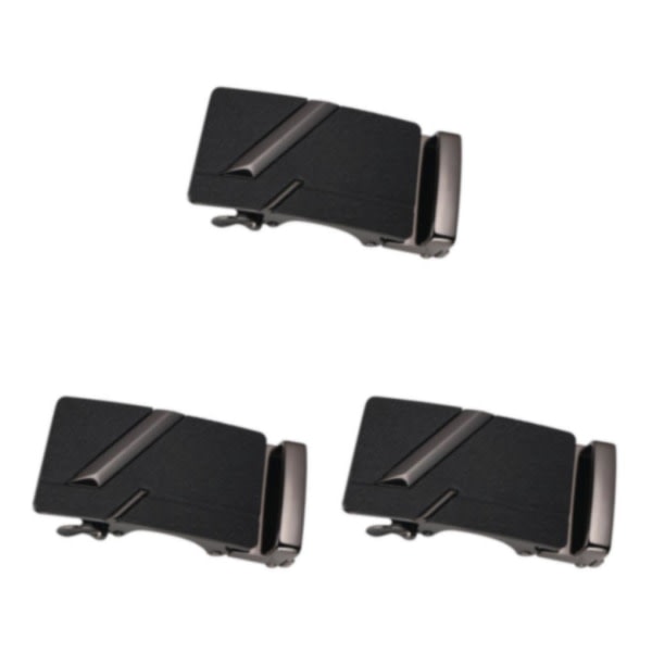 1/2/3/5 Herrar Solid Automatisk Spänne Ratchet Läder Metallbälte 3-pack