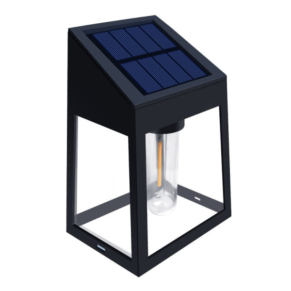 Solcellsdrivna lampor, solcellsdrivna utomhusvägglampor med Edison-glödlampa