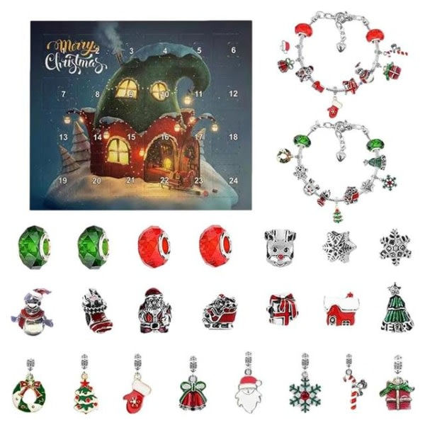 Jul Adventskalender Armband Set Blå Serie Jul 9