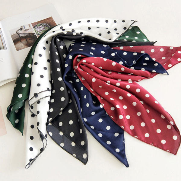 Luonnollinen silkkihuivi Naiset Design Print Neliöhuivi A7