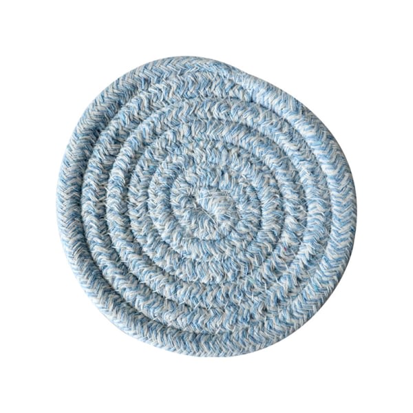 18 cm-lysblått blomgarn-sæt med 4 multifunktionsvævd bomuld Y