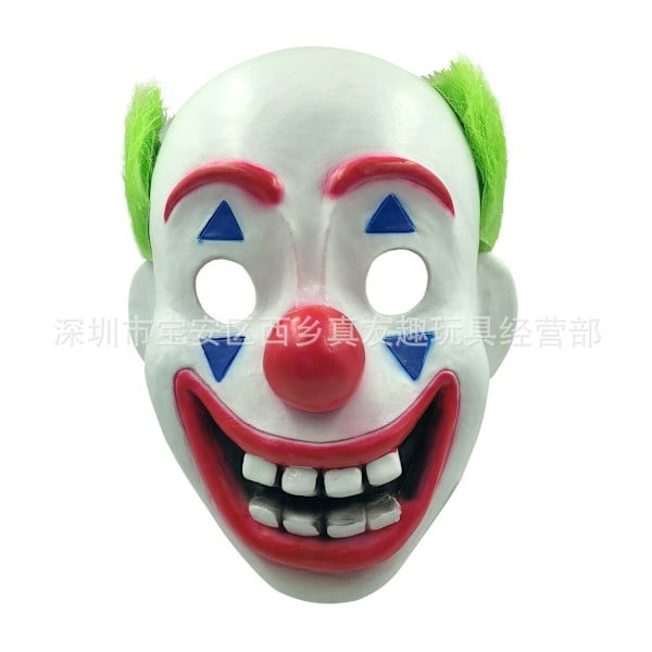 Noga valt Batman Jack-mask, joker-mask, Halloween-clownmask, grönt hår, röd näsa, latex huvudöverdrag DC Jack Face