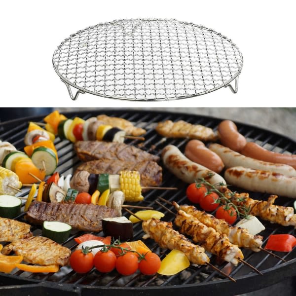 Rund Grill Grill Rost Mesh Net Non-Stick Grillpanna