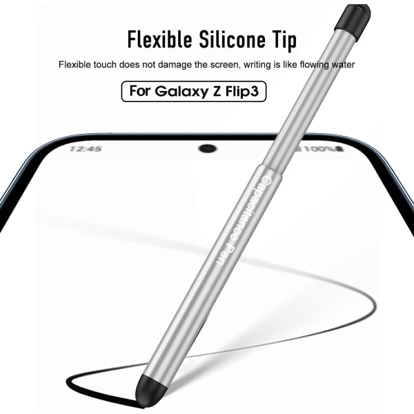 Phone case med Ring Flip Cover med kapacitiv penna för Samsung Galaxy Z Flip 3 rosa