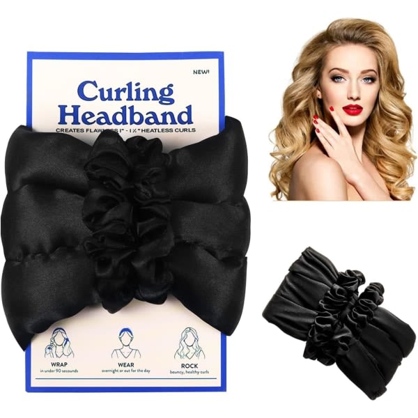 TG Värmefri Locktång Pannband, Hår Curling Set Lazy Curling Set N