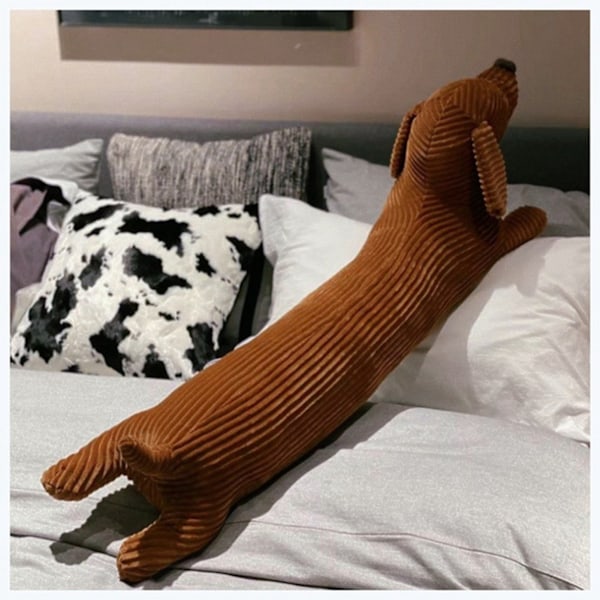 Søt Dachshund Lang pute plusj leketøy Hjem dekorasjon pute Dukke Hund 110 cm (1,1 kg)