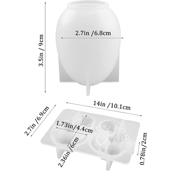 Galaxy 3D Mold DIY Silikonharts Drakeägggjutning Mold 2 deler