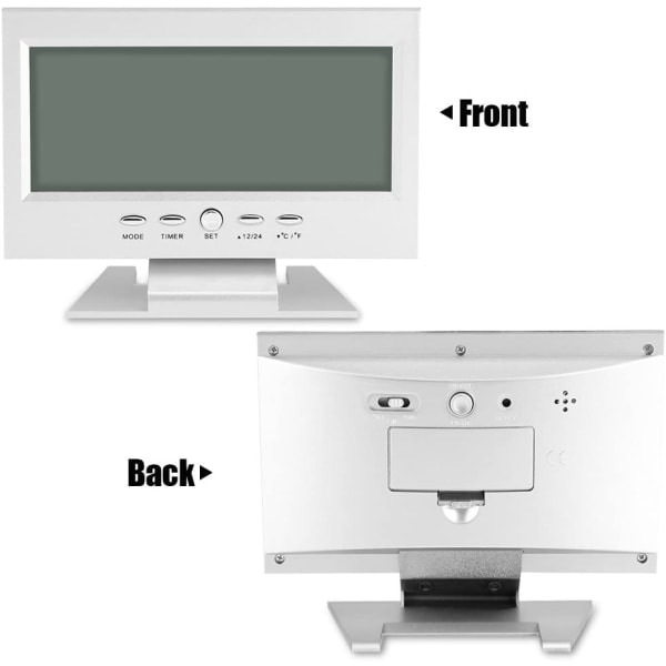 Digitaalinen kello Kalenteri Monitoiminen LCD Digitaalinen pöytäherätyskello