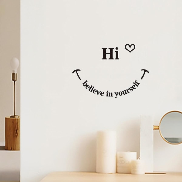Ghyt Slogan Grafisk Inspirerande Väggdekal Avtagbar DIY Väggdekor, 1 set