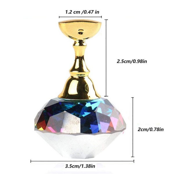 TG Nagelkonst Displayställ Magnetiskt Nagelkonstställ Nageltips Övningsställ med Kristallbas Ros, Lila Multicolor