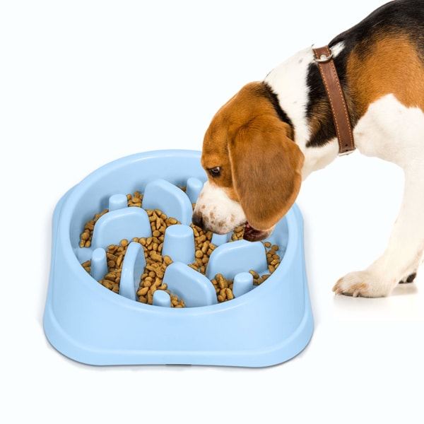 Langsom Foder Skål til Små Hunde Skridsikker Puslespils Skål Mader Interaktiv Bloat Stop Hundeskål Anti-Kvælning Hundeskål til Små og Mellemstore Hunde