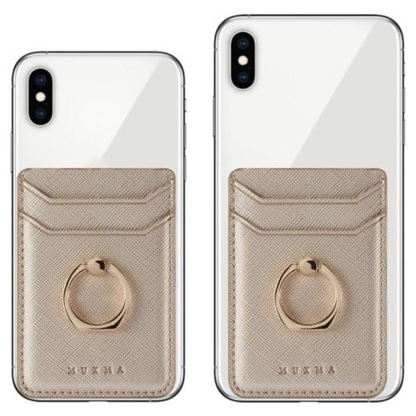 MUXMA Korthållare Ring Ställ RFID Blockerande Kreditkort - Guld Gold