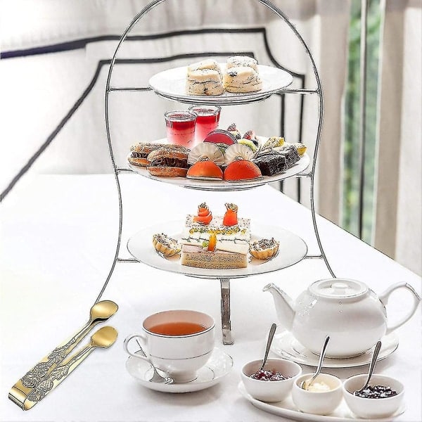 Rose Håndtag Sukkertang Rustfrit Stål Mini Sukkertang Skridsikker Appetitvækker Godteriservice Tange Kaffe Te Køkkenservice (2 stk)