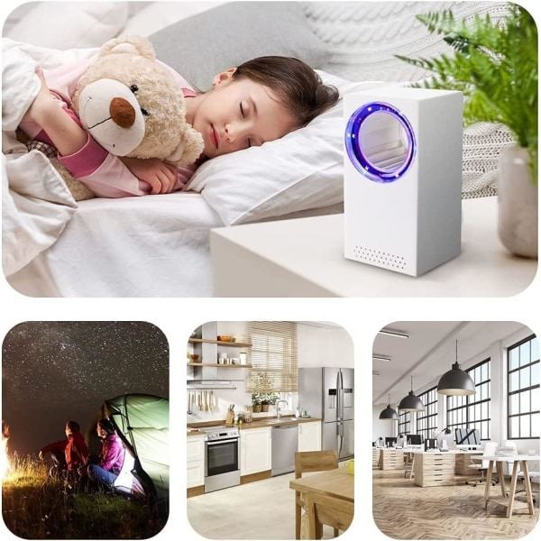 Myggdödande lampa, Bärbar Flugdödare Lampa Elektrisk Bug Zapper Tyst UV Myggdödande Lampa USB Frukt Flugfälla för Inomhus Utomhus Hem Kök