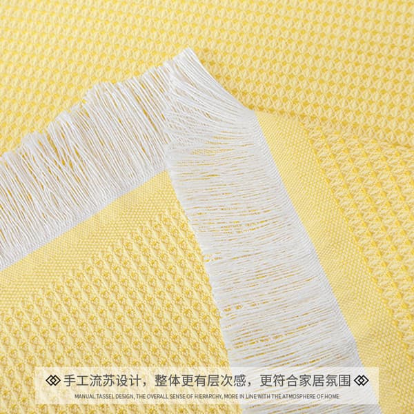 Cotton Linen Tablecloth, Small Round Table, Coffee Tablecloth Waffle White Grey Interweaving_yux Waffle white grey interweaving 90*90cm