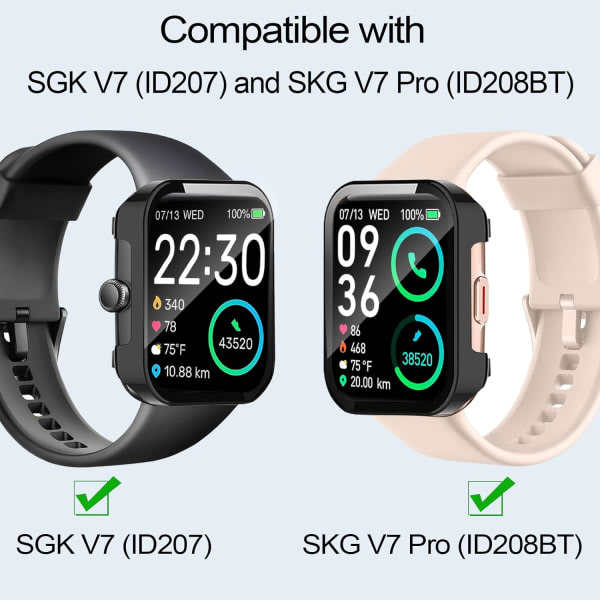 Kompatibelt med SKG Smart Watch skjermbeskytter, full beskyttelse