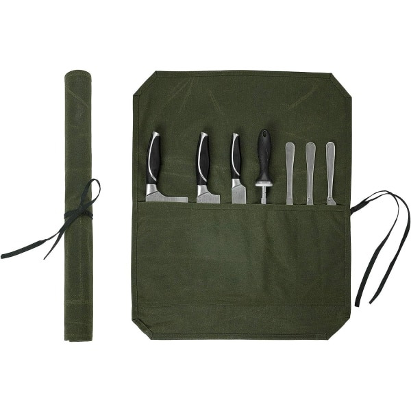 Vaxad canvas knivrulle, mycket stark, mjuk och hållbar. Militär