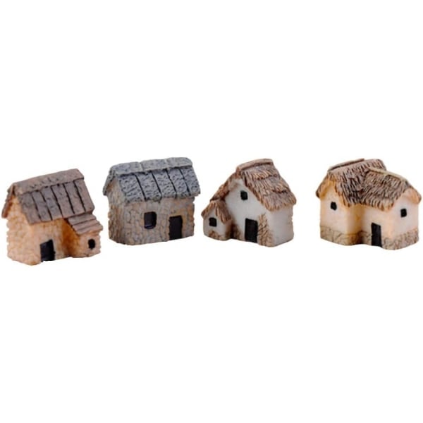 4 ST Miniatyr Havearbejde Landskab Mikroby Stenhuse Mi