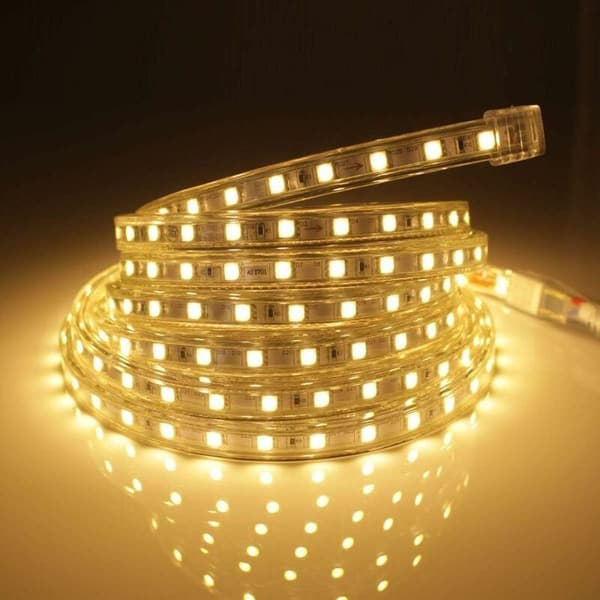 Meter LED-stripe med bryter 5050 IP65 Vanntett, Varmhvit, DEBUNS