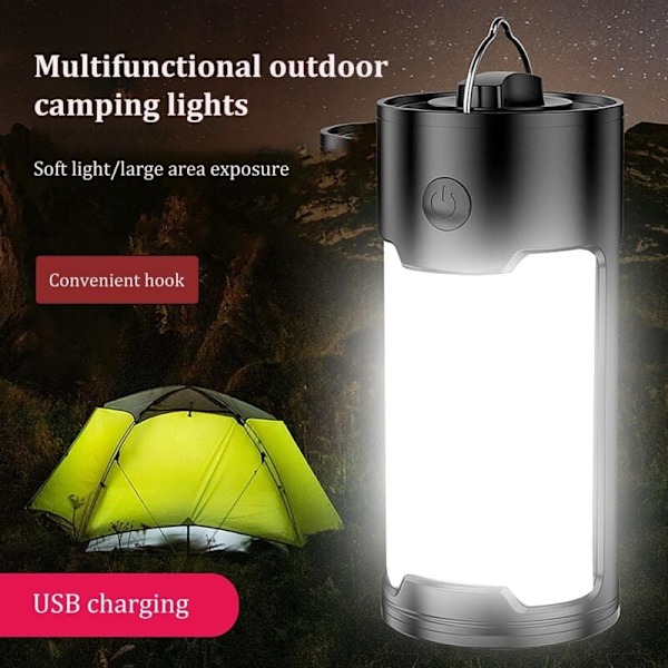 Campinglykta Batteridriven Portabel Vattentät Stark 800 Lumen Utomhus Campinglampor för Vandring Fiske Resor Nödsituationer