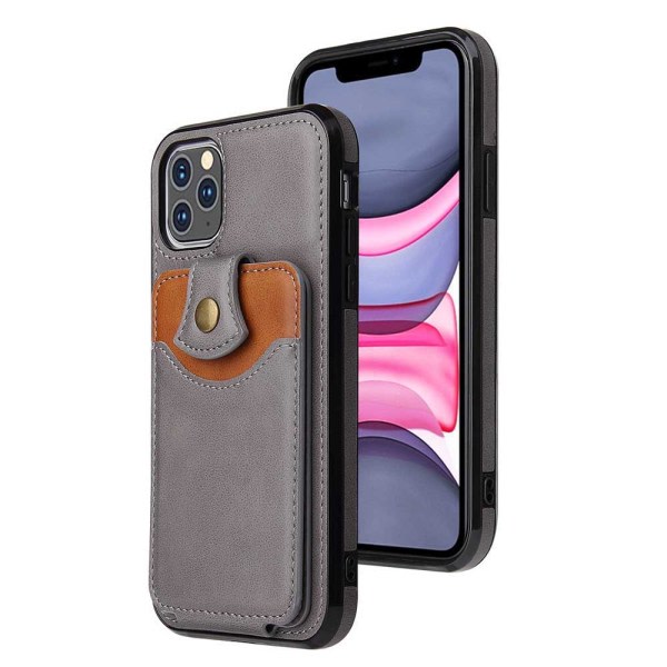 TG iPhone 11 Pro Max - Stilfuldt Cover med Kortlomme Mørkeblå