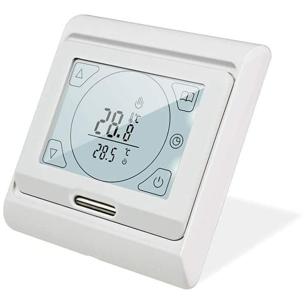 16A Programmerbar Elektrisk Golvvärmetermostat med Sensor Digital Rumstermostat Golvvärmekontroller LCD Touch Screen, av DEBUNS