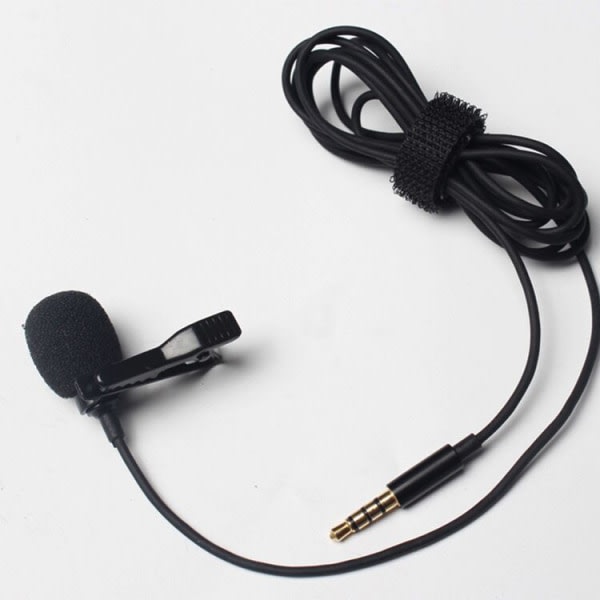 2. PC-mikrofon 3,5 mm jack-lyd med klämme og lurvigt vindbeskyttelse