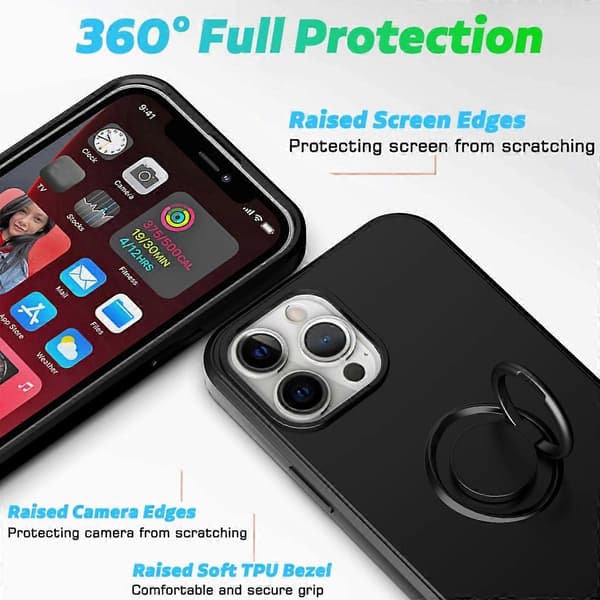 Ring Kickstand Silikondeksel for iPhone 14 Plus-yux