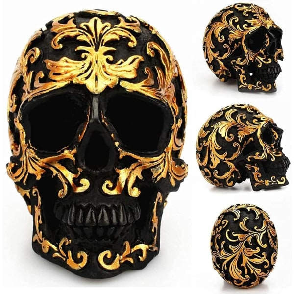 Lille Størrelse Menneskeskalle Harpiks Statue Hovedskulpturer Skull Samlerfigurer