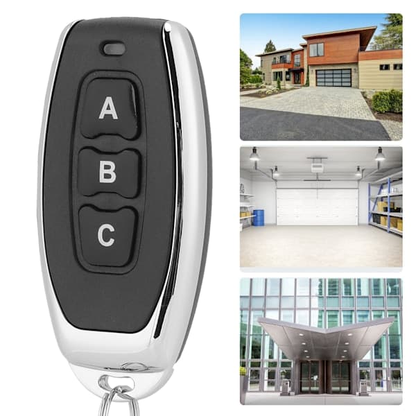 Wireless Universal Metal Remote Control for Electric Gate Garage Door 3 Key Copy