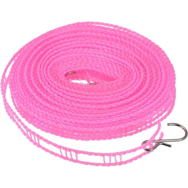 Bærbar klesline, 8 meter nylon, vindtett og sklisikker